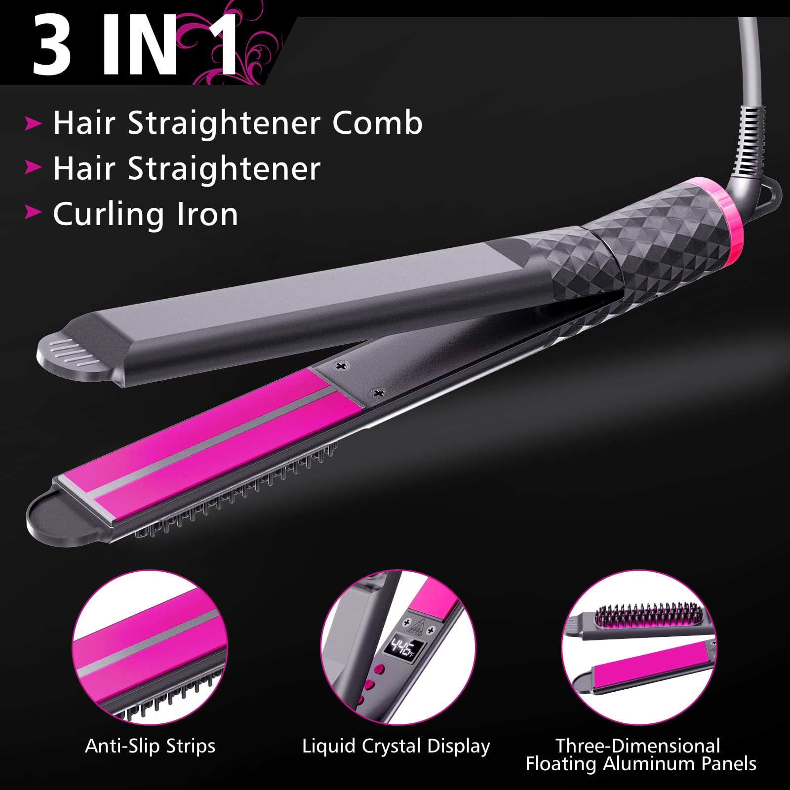 Professional 3 in 1 Hair Iron 187
