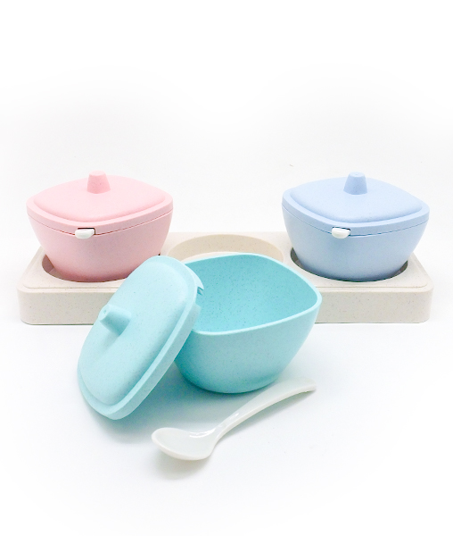 3pc Colored Condiment Set with Spoon