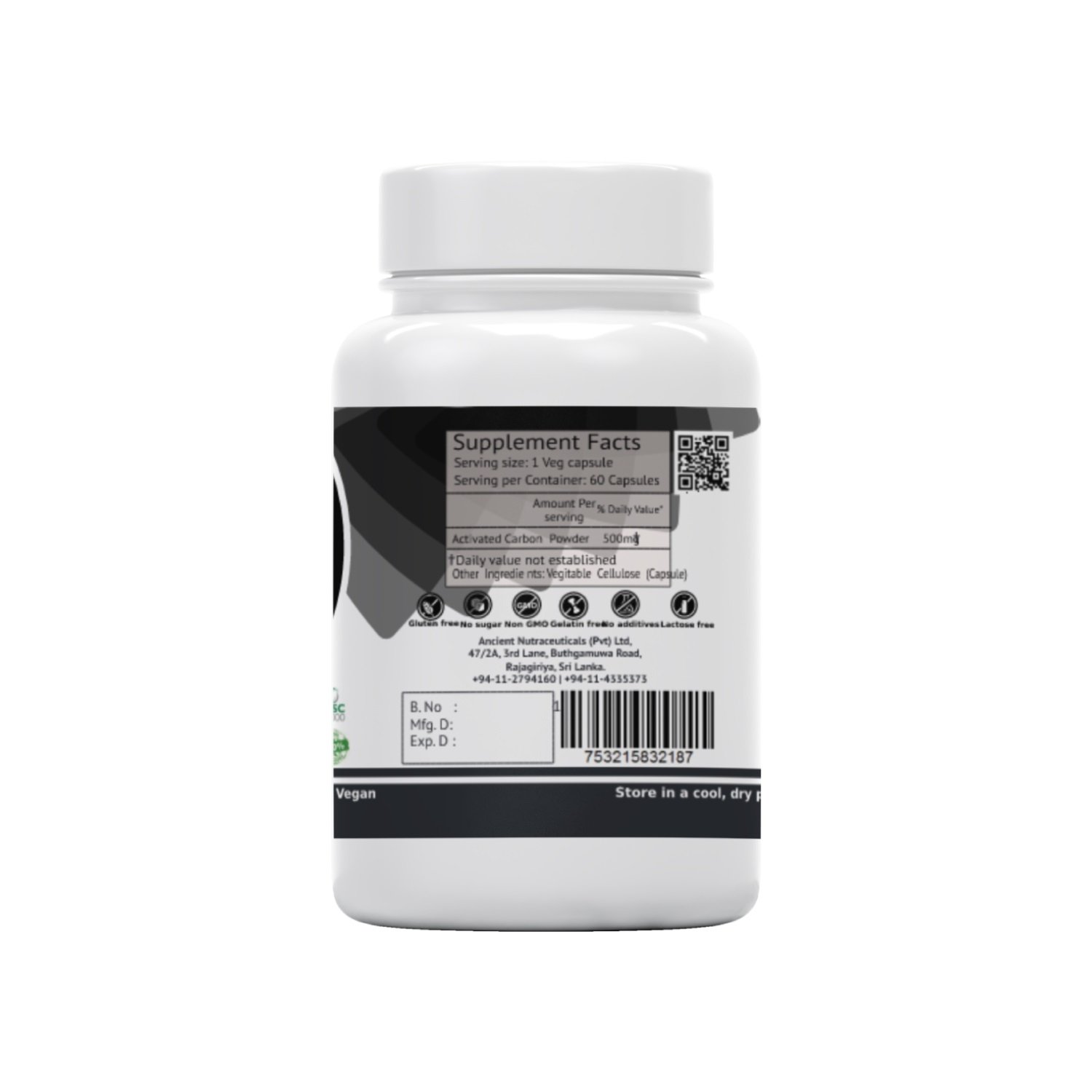 Ancient Nutra Activated Carbon - 60 capsules
