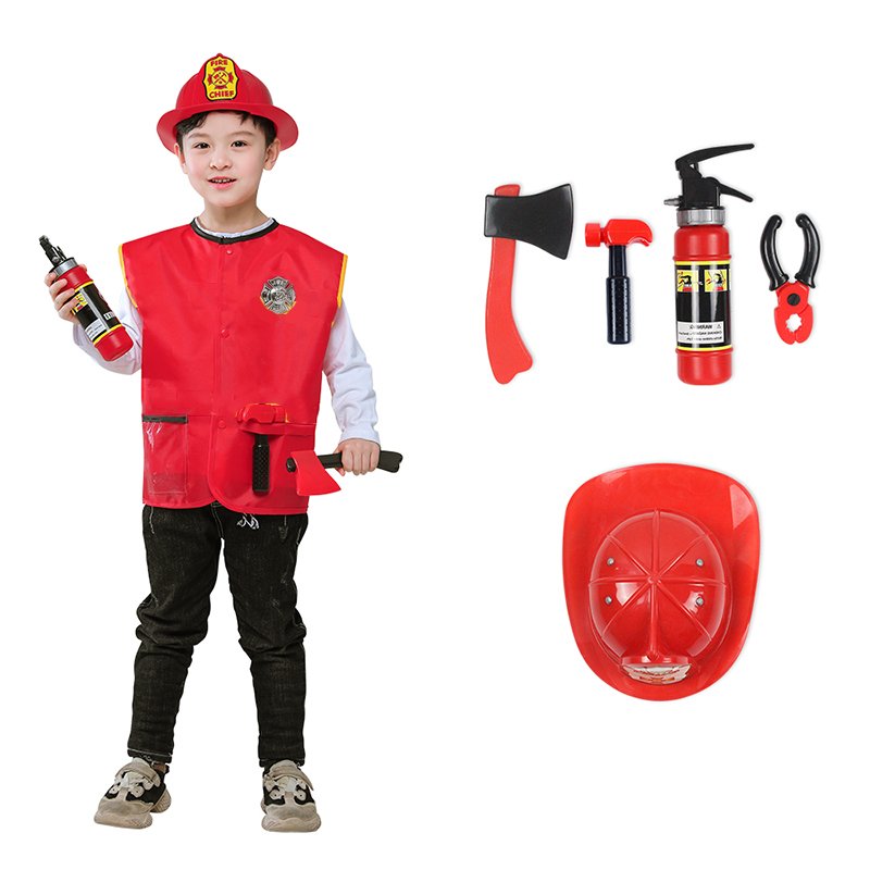 Cosplay Fire Fighter Kids Costume K-0019