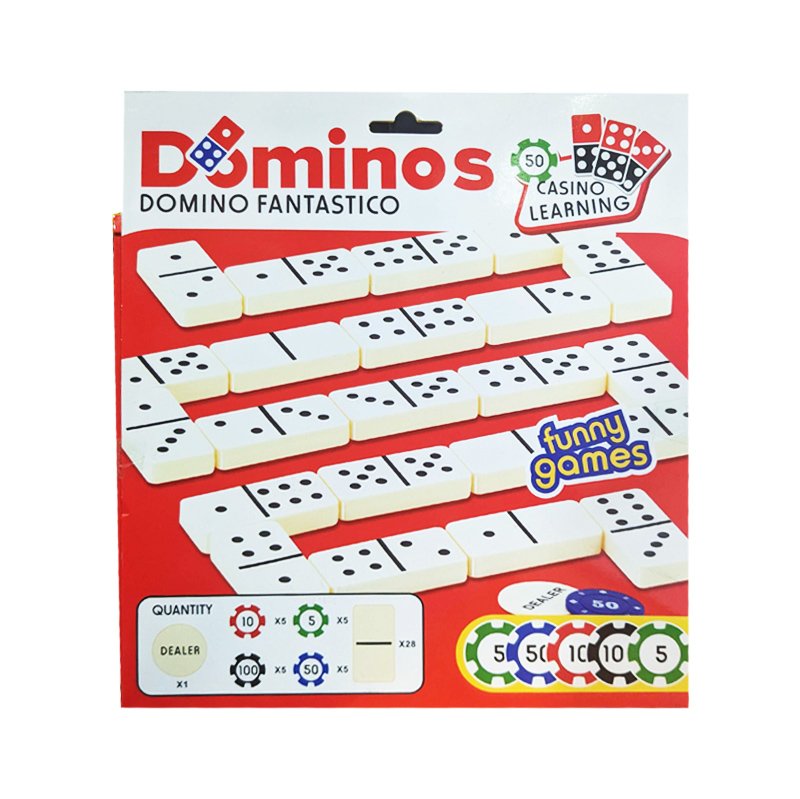 Dominoes with casino chips (49pcs) AG534073