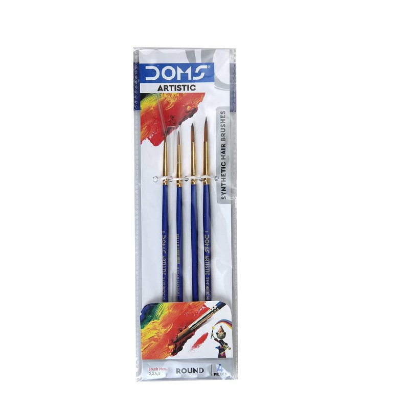 Doms Paint Brush Synthetic Round No.4