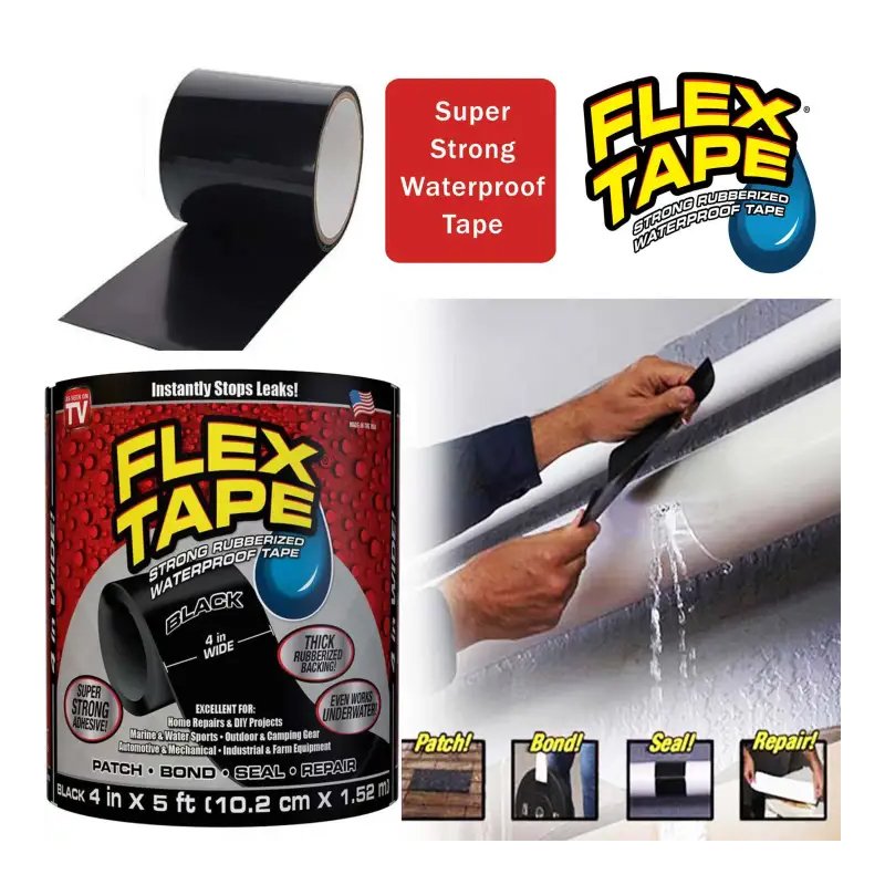 Flex Tape Waterproof Tape Plastic Patching Tape 4"