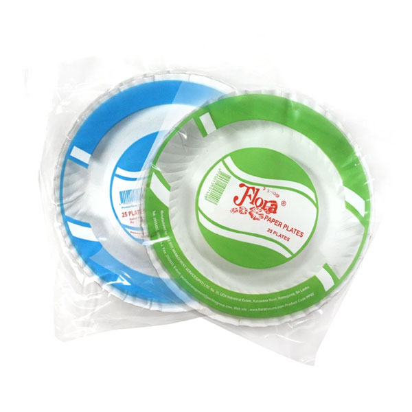 Flora Disposable Paper Plates (7 inch) 25 pack