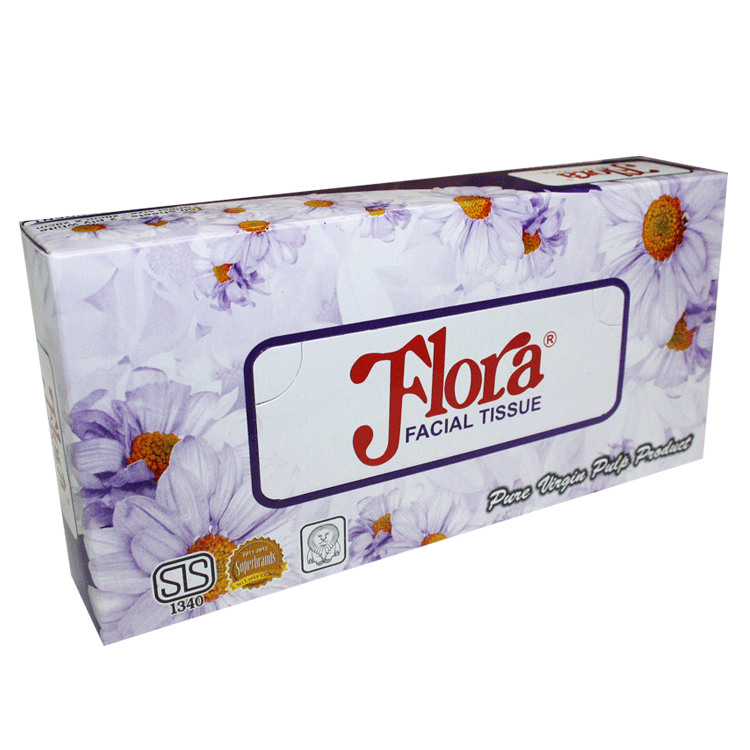 Flora Facial Tissue Box 160 Tissues