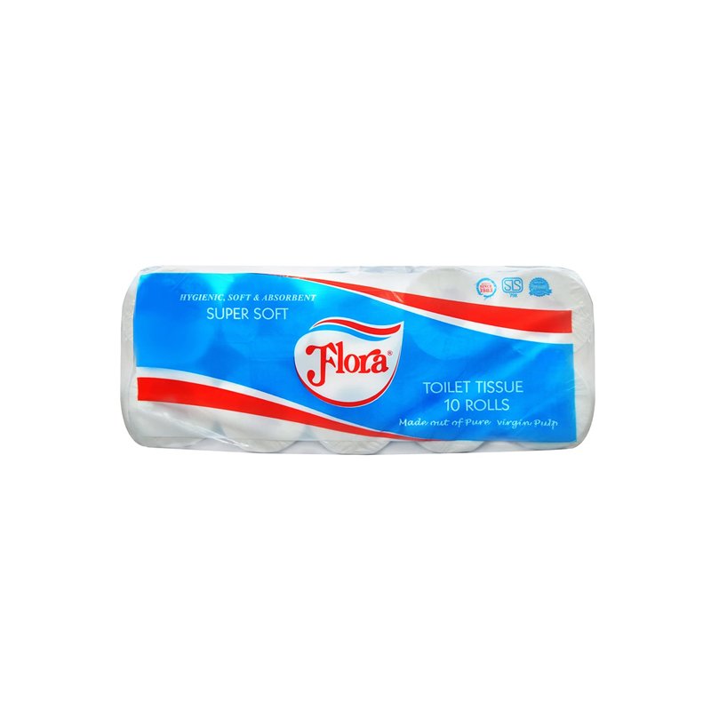 Flora Toilet Tissue Roll 10 Roll Pack