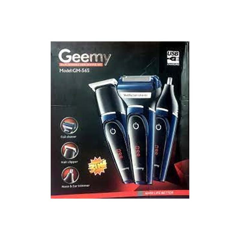 Geemy 3 in 1 Professional Rechargable Hair Trimmer GM-565