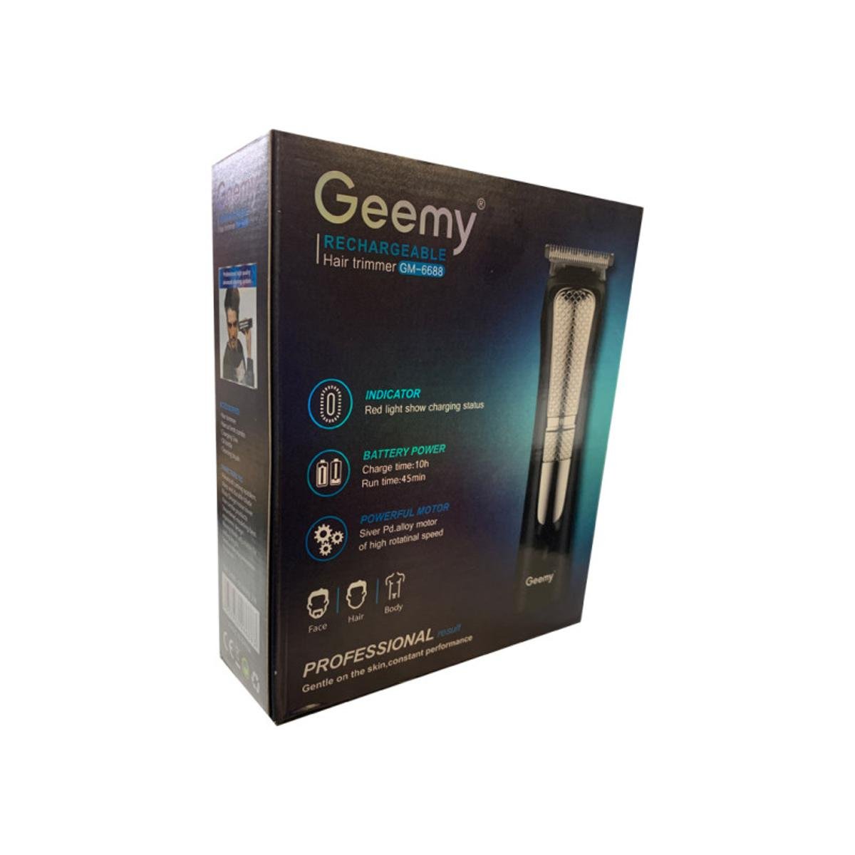 Geemy Rechargeable Hair Trimmer/ Clipper (Gm-6688)