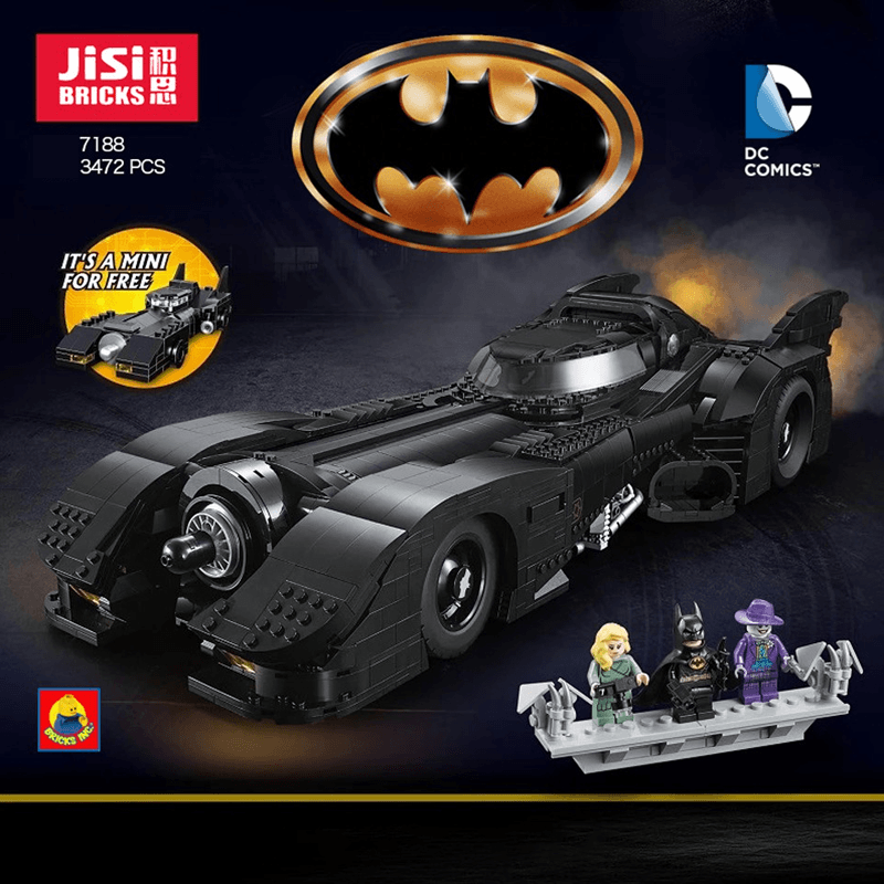 JiSi 7188 Batman: 1989 Batmobile Building Blocks 3472+pcs