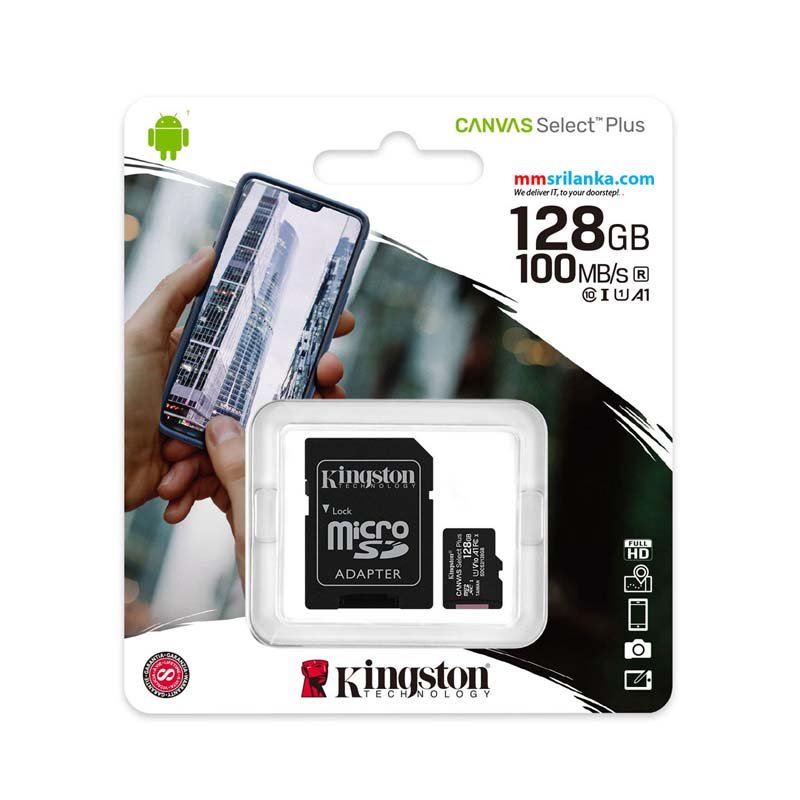 Kingston 128GB Canvas Select Plus microSD Card CDCS2