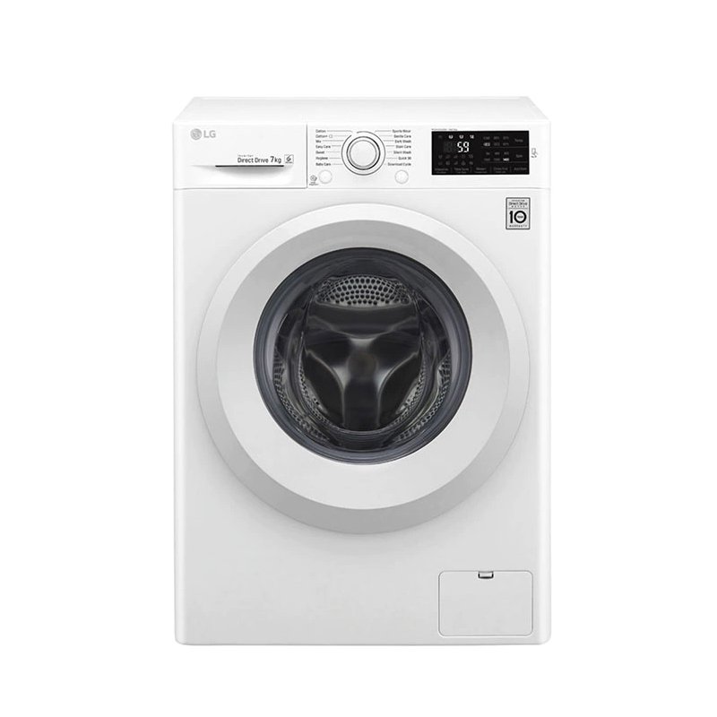 LG 7kg, 6 Motion Inverter Direct Drive Front Load Washing Machine White FC-1007S5W