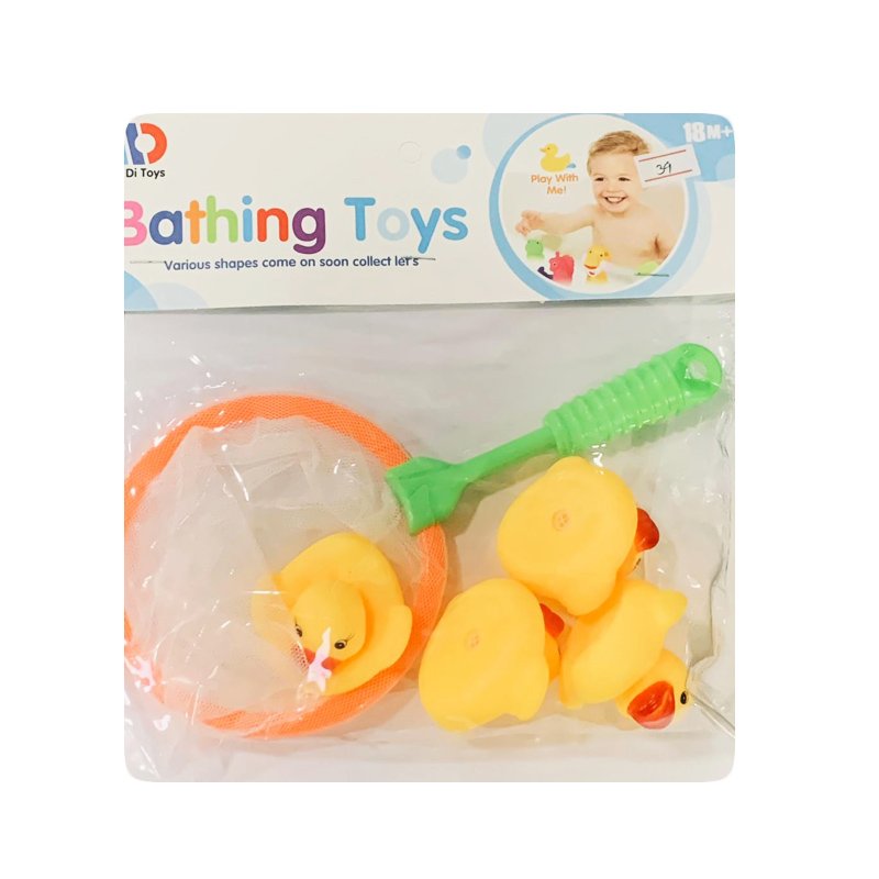 Little Yellow Squeeze Duckling Mini Bath Toys ( 4 Pieces with Net Pack )