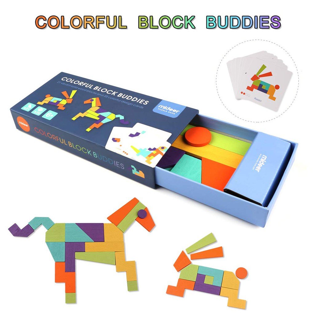 Mideer Colourful Block Buddies Game MD1082