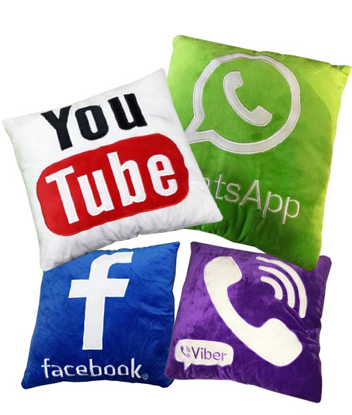 Social media Soft Cushion Pillow
