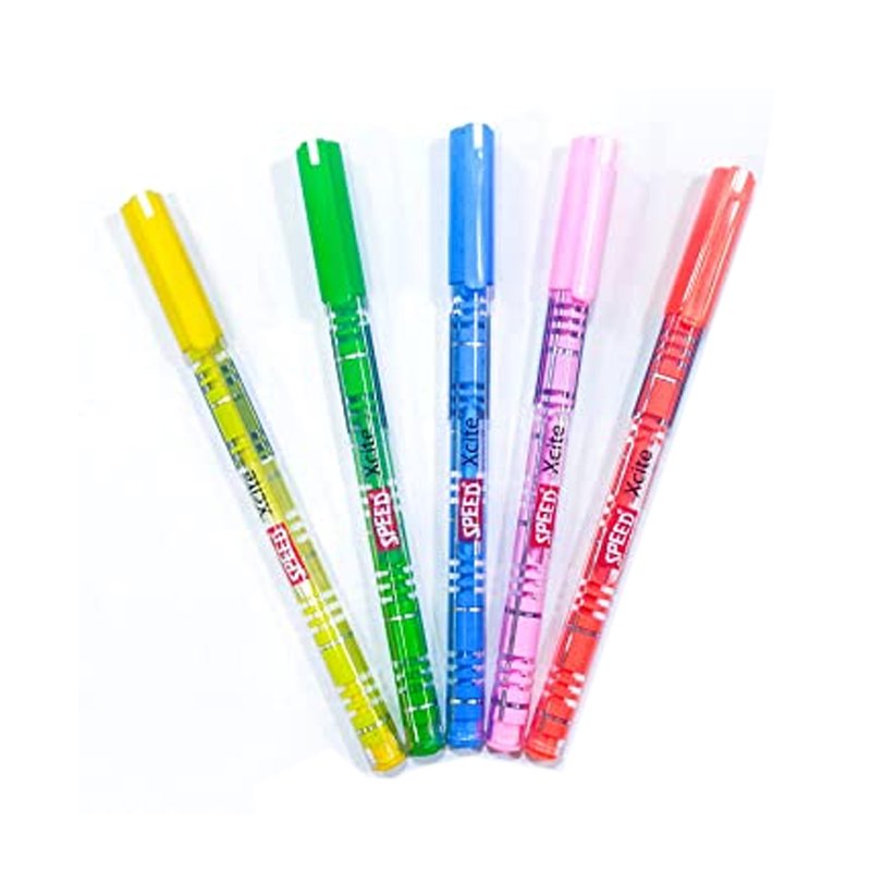 Speed Ball Point Pen - 5 Colour Pack