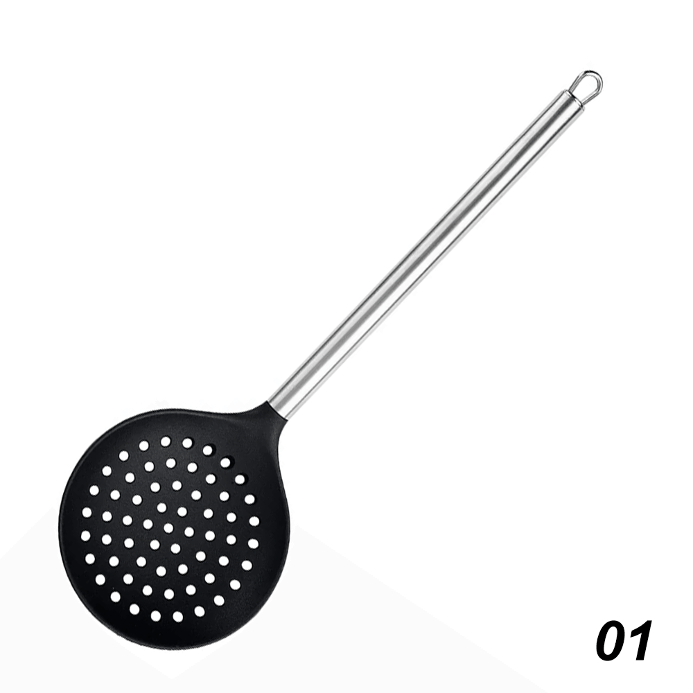 Stainless Handle Non-stick Nylon kitchen Utensils Spoon