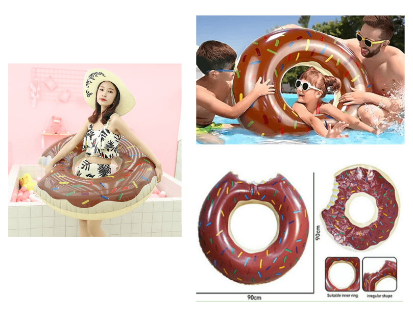 Inflatable Swimming Ring Donut - 90CM