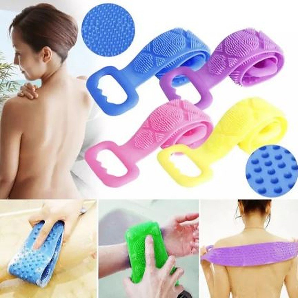 1PCS Silicone Back Scrubber Double-faced Shower Bath Body Brush A4-039