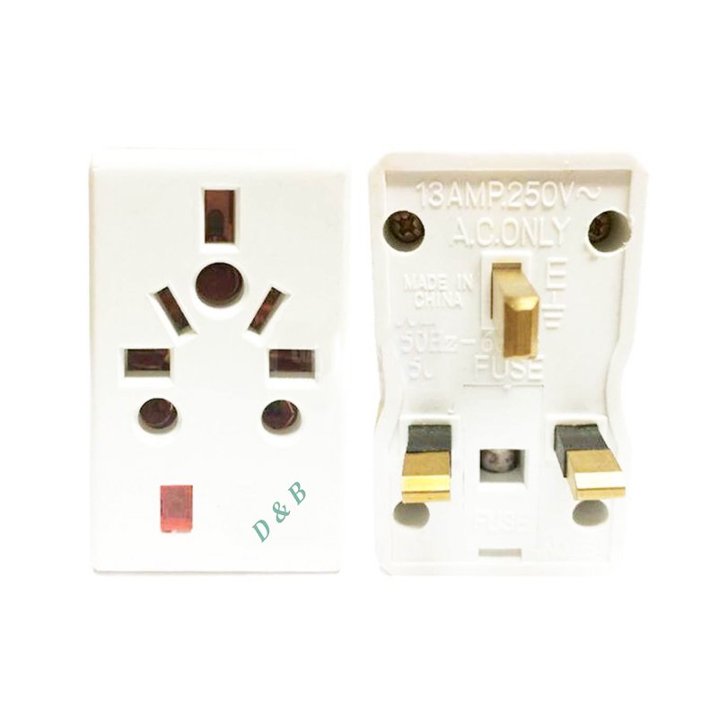 Multi Plug Fused 13A Square Pin