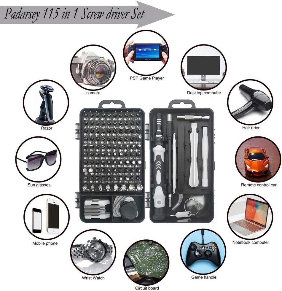 115 IN 1 MAGNETIC PRECISION SCREWDRIVER TOOL SET